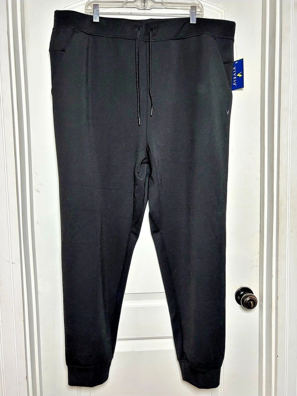 Vively Black Scuba Joggers Fast Dry Sweatpants XXXL NWT